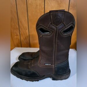 Double H men’s phantom rider visor brown waterproof composite toe work boots